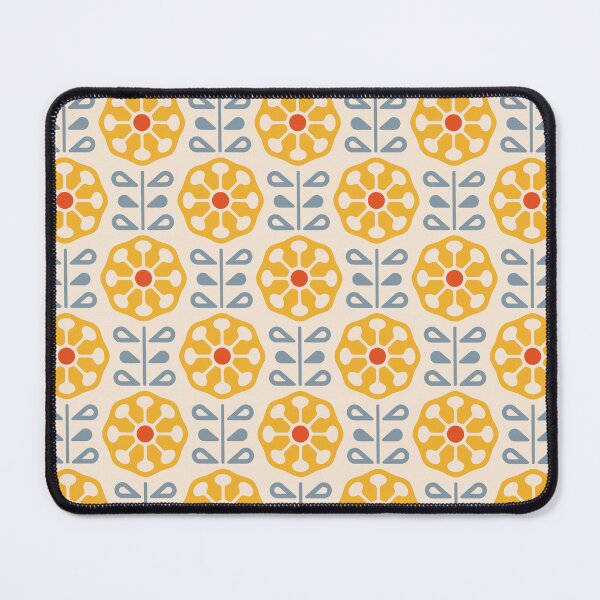 Item preview, KF 0080 B - Vintage Retro Dandelion Flower 70s Modern Geometric Floral Pattern designed and sold by KhakiFinch.