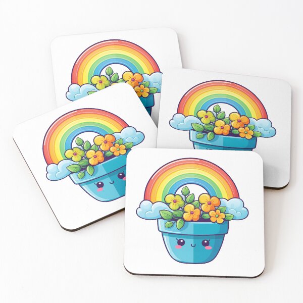 Item preview, Cute Cartoon Rainbow Flower Pot designed and sold by HandCraftedArt.