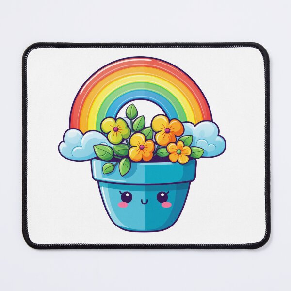 Item preview, Cute Cartoon Rainbow Flower Pot designed and sold by HandCraftedArt.