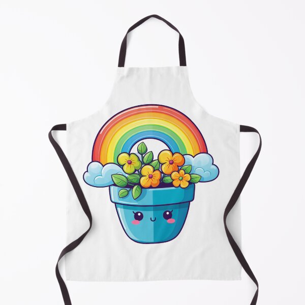 Item preview, Cute Cartoon Rainbow Flower Pot designed and sold by HandCraftedArt.