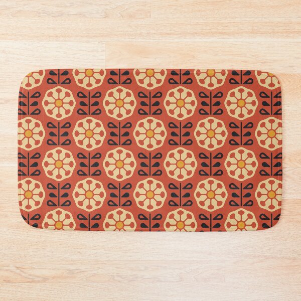 Item preview, KF 0080 F - Vintage Retro Dandelion Flower 70s Modern Geometric Floral Pattern designed and sold by KhakiFinch.