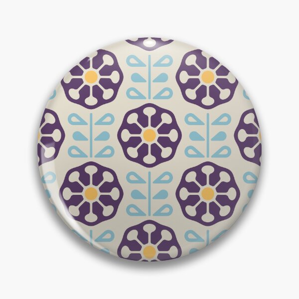 Item preview, KF 0080 G - Vintage Retro Dandelion Flower 70s Modern Geometric Floral Pattern designed and sold by KhakiFinch.