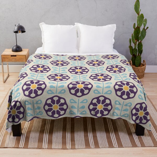 Item preview, KF 0080 G - Vintage Retro Dandelion Flower 70s Modern Geometric Floral Pattern designed and sold by KhakiFinch.