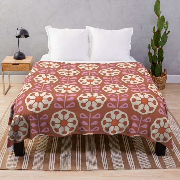 Item preview, KF 0080 H - Vintage Retro Dandelion Flower 70s Modern Geometric Floral Pattern designed and sold by KhakiFinch.