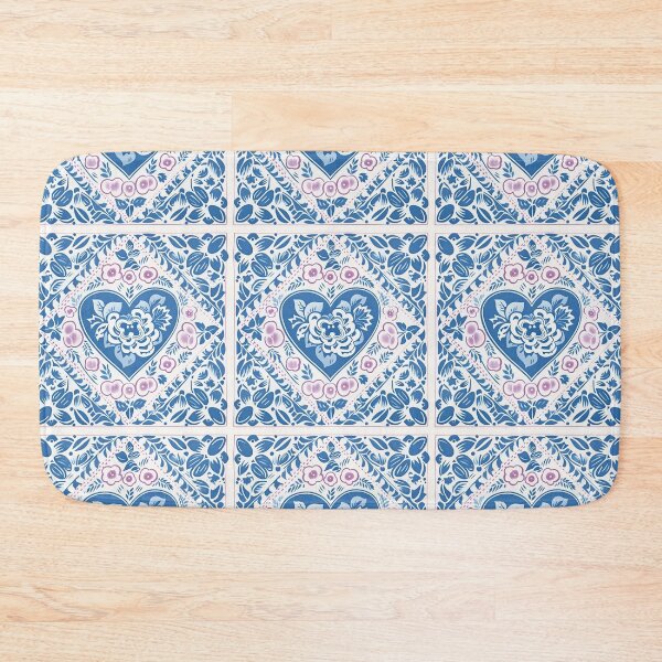 Item preview, heart azulejos tiles designed and sold by ahawonderland.