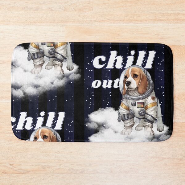 Item preview, Chill out - Beagle Astronaut, rest and relaxation. Relax and calm. Calm down, chill out. Funny Spacedog designed and sold by PupilLove.