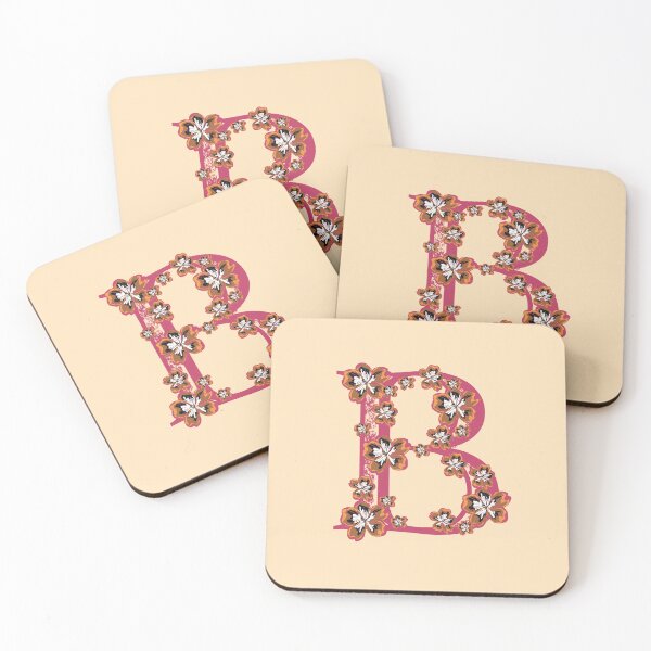 Item preview, Letter B floral monogram designed and sold by Fransyn.