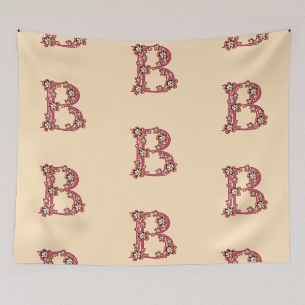 Item preview, Letter B floral monogram designed and sold by Fransyn.