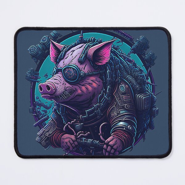 Item preview, Cyber Pig: Futuristic profile in dystopian attire designed and sold by Minpadesign.