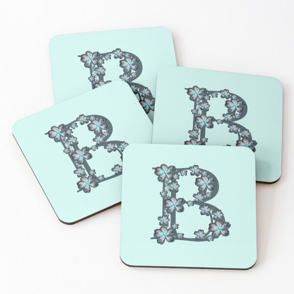 Item preview, Letter B floral monogram designed and sold by Fransyn.