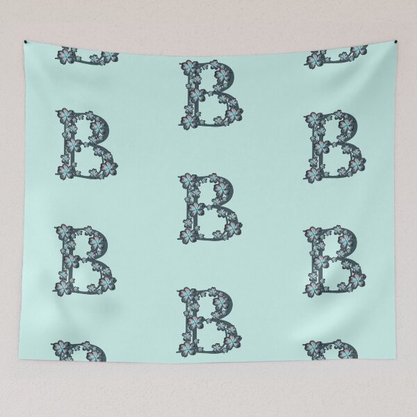 Item preview, Letter B floral monogram designed and sold by Fransyn.