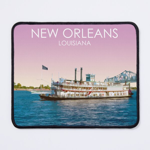 Item preview, Mississippi River, New Orleans, Louisiana, USA, Print designed and sold by summattodraw.