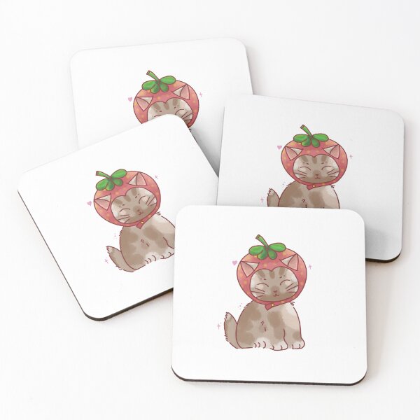 Item preview, Strawberry Tabby Cat, Hat Strawberry Hat Cute sticker  designed and sold by Cefaultart.