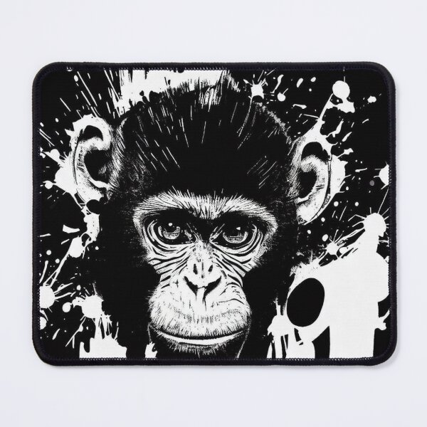 Item preview, Enchanting Simplicity: Black and White Monkey Art that Charms designed and sold by FashionHomeCo.