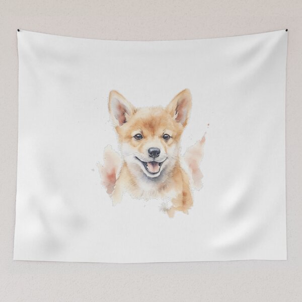 Item preview, Cute Dingo Puppy Watercolor Painting designed and sold by BrushstrokesA.