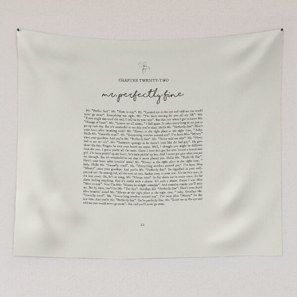 Item preview, Mr Perfectly Fine Lyrics designed and sold by queseraseraa.
