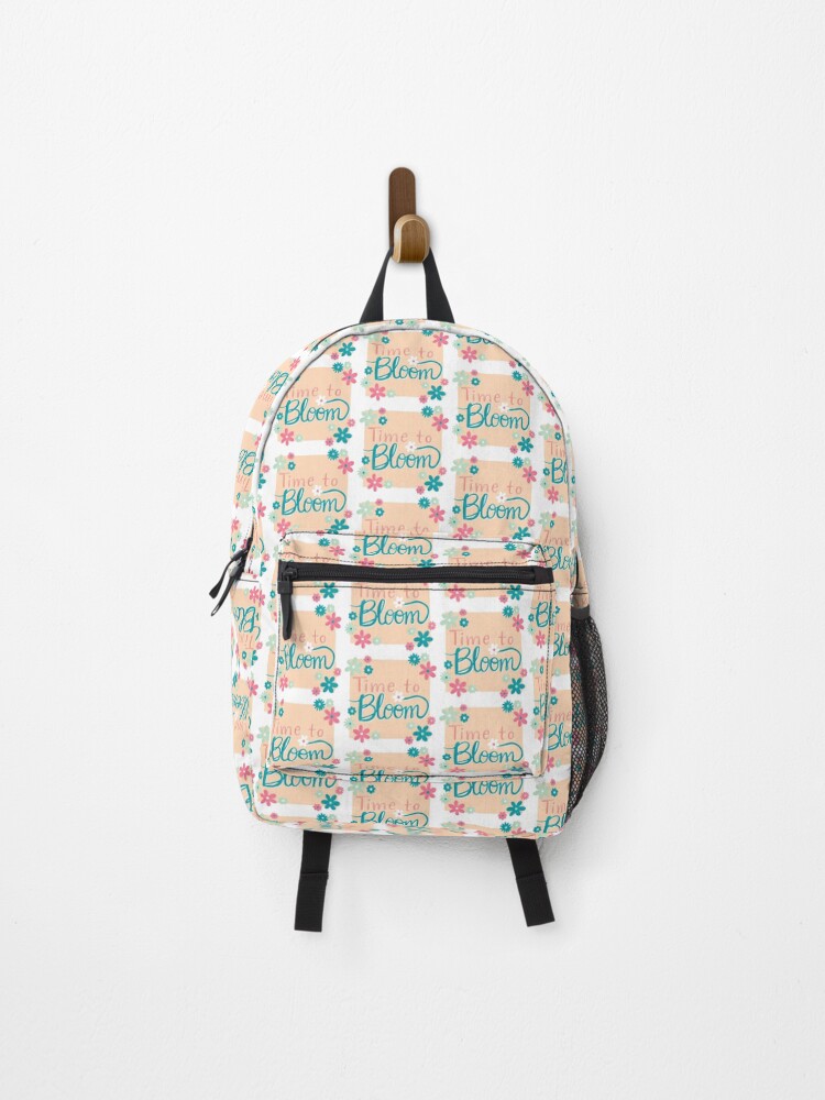 Thumbnail 1 of 3, Backpack, Time to Bloom Hand Lettering designed and sold by ShoniwDesigns.