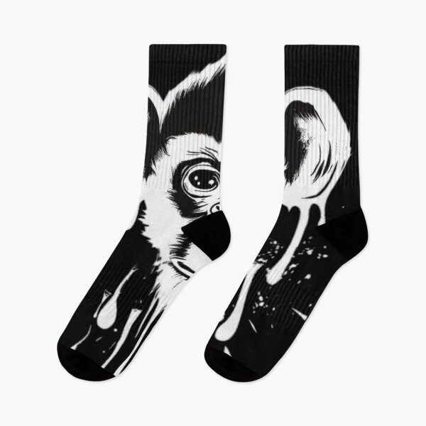 Item preview, Monochrome Wonders: Graceful Black and White Monkey Artwork designed and sold by FashionHomeCo.