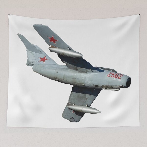 Item preview, Mikoyan Gurevich MiG 15 FAGOT Fighter Jet turning left Russian Air Force  designed and sold by AfterburnerOne.
