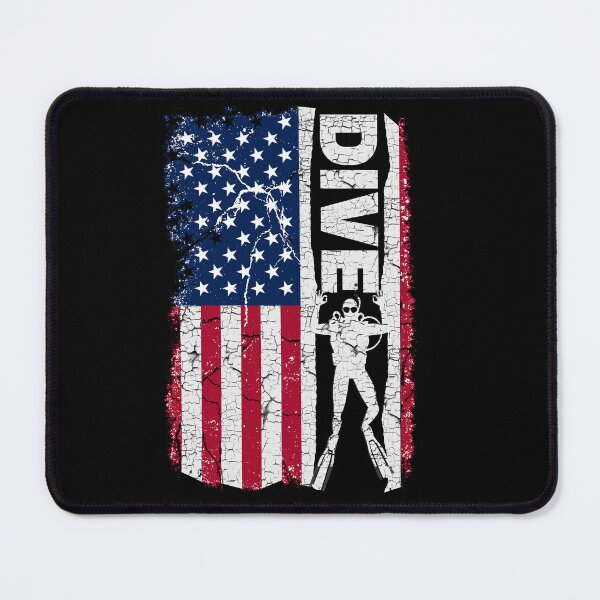 Item preview, scuba diving for men women american flag T-shirt designed and sold by design-animals.