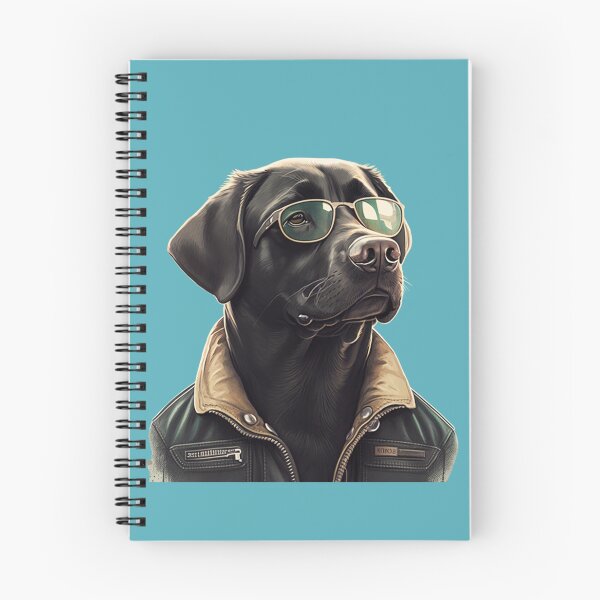 Item preview, Black Labrador Wearing a Denim Jacket and Sunglasses designed and sold by HouseOfRosy.