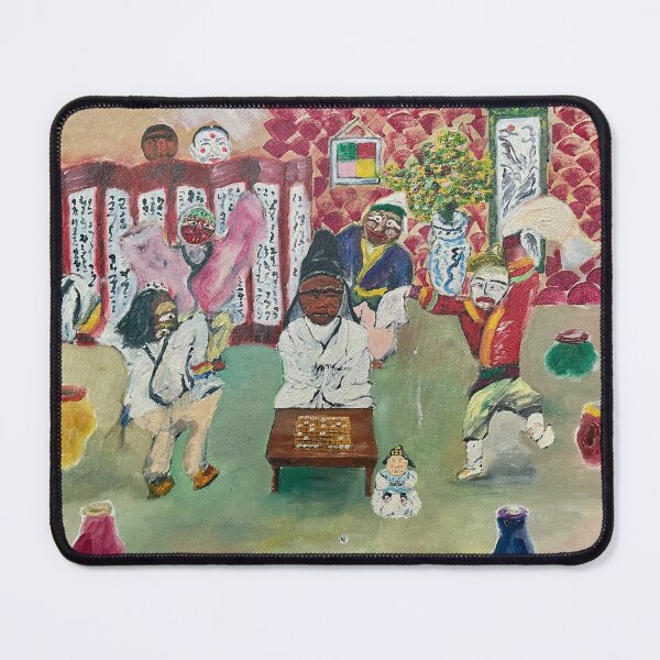 Item preview, Oil painting, Masks Dancing Between a Game designed and sold by WooJin Shin.