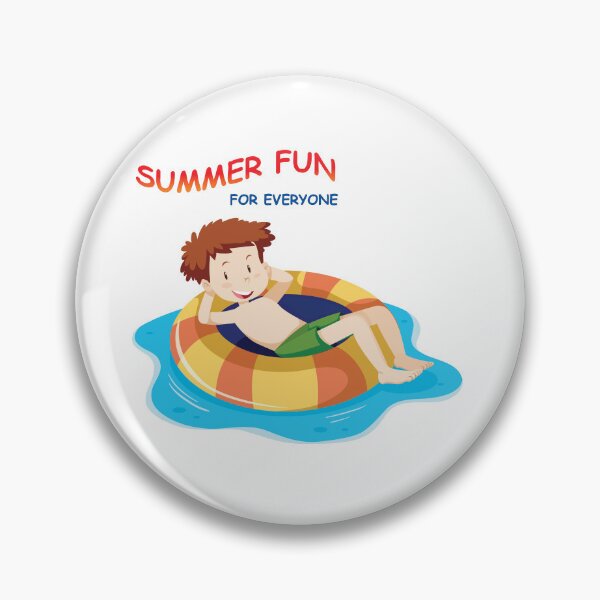 Item preview, Boy in Water Tub floating - Summer Fun for EveryoneX 300 designed and sold by Military Insignia Products.