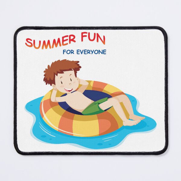 Item preview, Boy in Water Tub floating - Summer Fun for EveryoneX 300 designed and sold by Military Insignia Products.