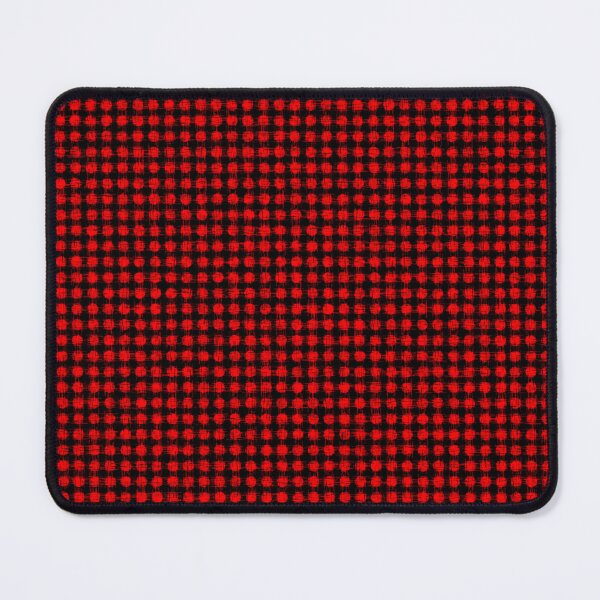 Item preview,  Irregular red polka dot black background. designed and sold by MirBer.