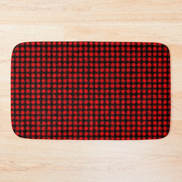 Item preview,  Irregular red polka dot black background. designed and sold by MirBer.