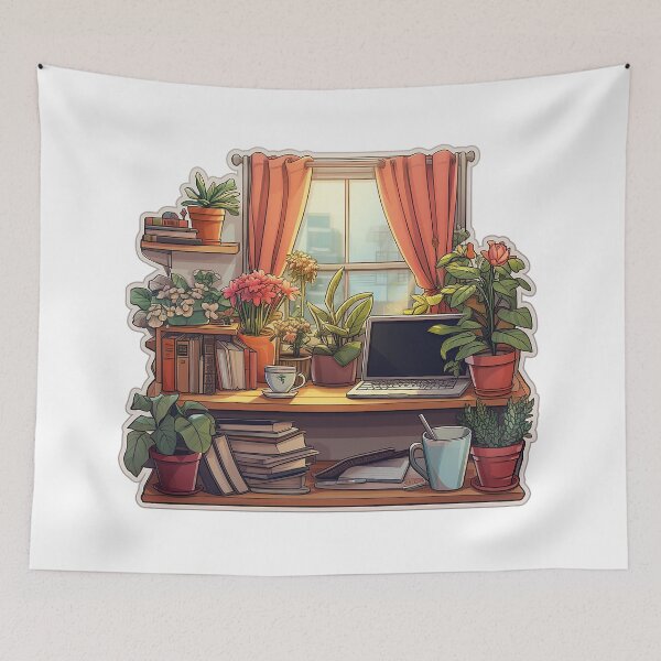 Item preview, Minimalistic Cozy Work From Home Sticker designed and sold by SamcroMike.