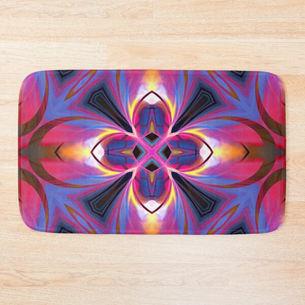 Item preview, pink and blue four-leaf whorl designed and sold by effervescence.