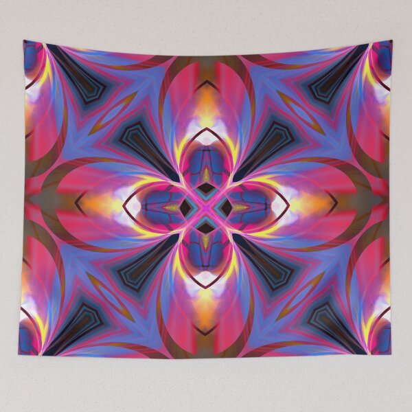Item preview, pink and blue four-leaf whorl designed and sold by effervescence.