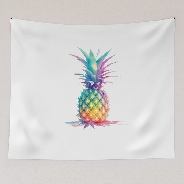 Item preview, design of a colorful pineapple designed and sold by DeluxBee.