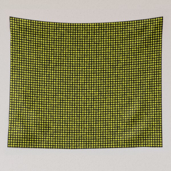 Item preview, Irregular yellow polka dot black background. designed and sold by MirBer.