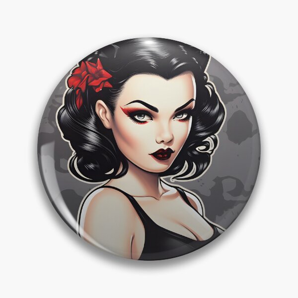 Item preview, Gothic Girl Pinup designed and sold by KawaiiKases.