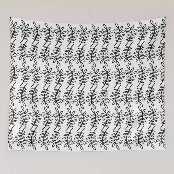 Item preview, Inky Hand-Drawn Leaf Repeat Pattern designed and sold by EJRamblingRose.