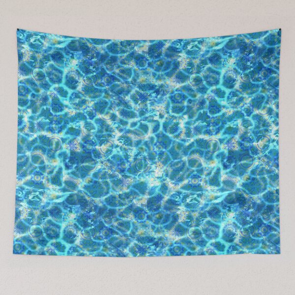 Item preview, Bath house Tile kaleidoscope pattern water reflections designed and sold by Maysoulrose.