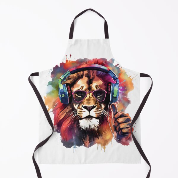 Item preview, Lion with sunglasses and heaphones thumbs up designed and sold by DaliusD.