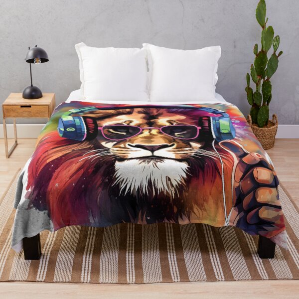 Item preview, Lion with sunglasses and heaphones thumbs up designed and sold by DaliusD.