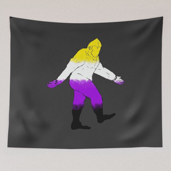 Item preview, Non-binary Pride Bigfoot designed and sold by Kinky Appalachia.