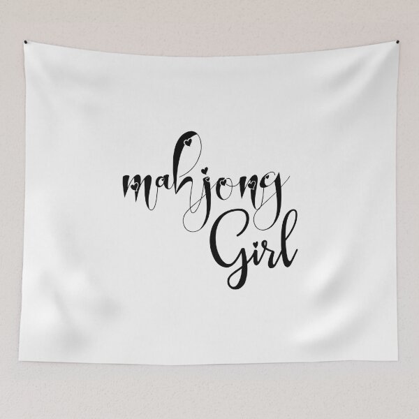 Item preview, mahjong girl- callygraphic font with hearts, girly, lovely, feminine designed and sold by EmeraldeaArt.