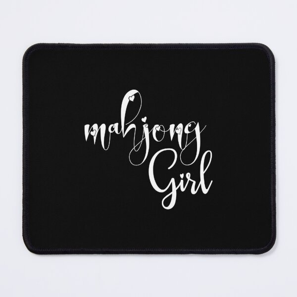 Item preview, mahjong girl- callygraphic white font with hearts, girly, lovely, feminine designed and sold by EmeraldeaArt.