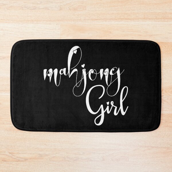 Item preview, mahjong girl- callygraphic white font with hearts, girly, lovely, feminine designed and sold by EmeraldeaArt.