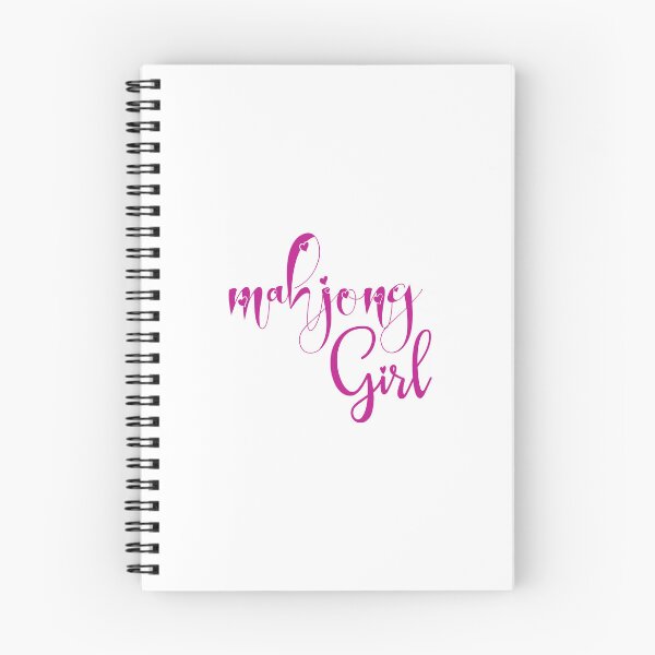 Item preview, mahjong girl- callygraphic pink font with hearts, girly, lovely, feminine designed and sold by EmeraldeaArt.