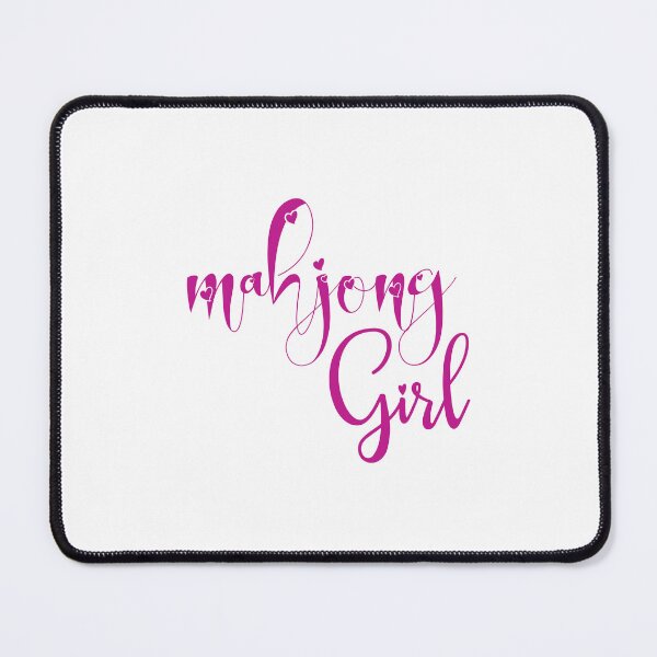 Item preview, mahjong girl- callygraphic pink font with hearts, girly, lovely, feminine designed and sold by EmeraldeaArt.