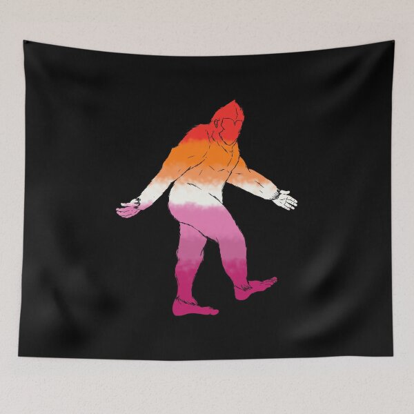 Item preview, Lesbian Pride Bigfoot designed and sold by Kinky Appalachia.