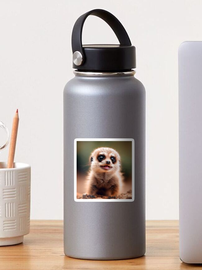 Meerkat - Mob Boss - Tan Blue Watercolor Background - 20oz Water Bottl –  Animals Anonymous Apparel