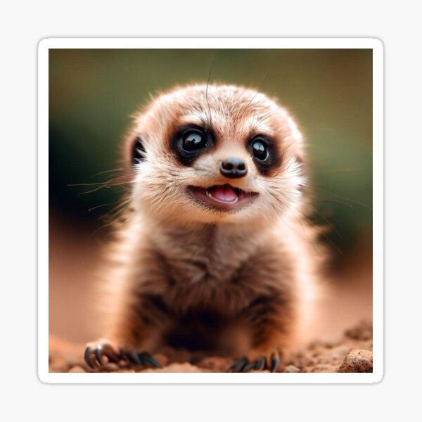 Item preview, Cute Meerkat - Cute Baby Animals  designed and sold by baby-animal-art.
