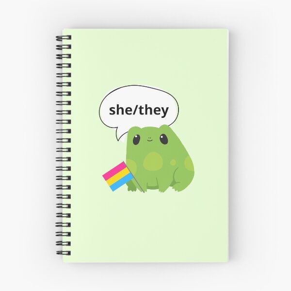 Item preview, Frog Pansexual She/They Pronoun designed and sold by Furia LGBTQ+ Accessories.